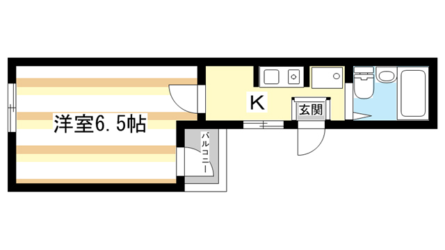 奈良市法蓮町のマンションの間取り