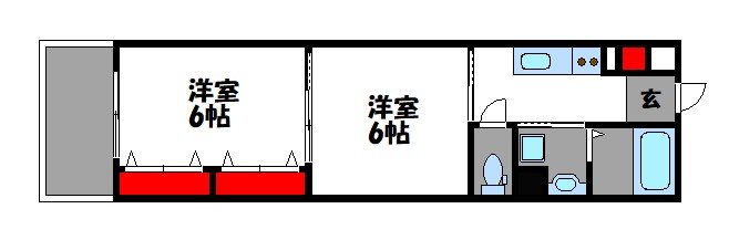 福岡市東区箱崎ふ頭のマンションの間取り