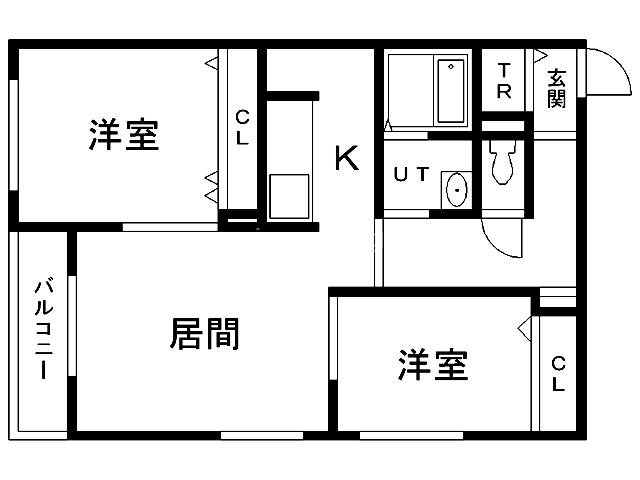 札幌市豊平区美園六条のマンションの間取り