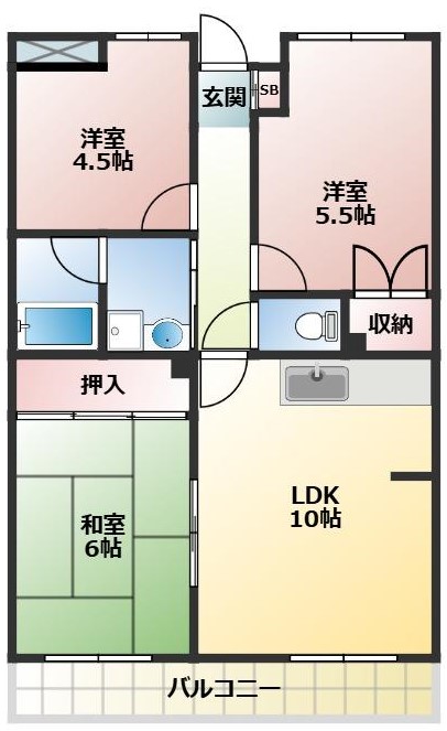 ベルメゾン武蔵浦和の間取り