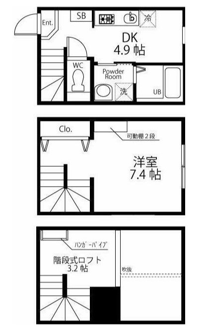 ハーミットクラブハウスMIEの間取り