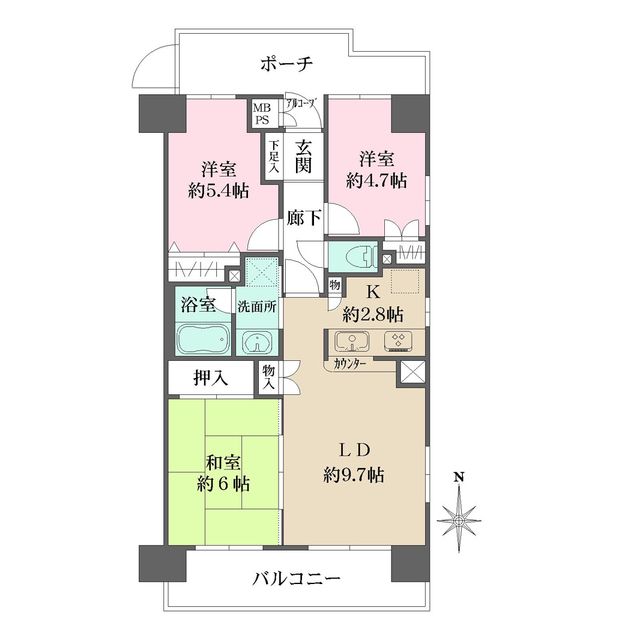 【ファミール氷川台の間取り】