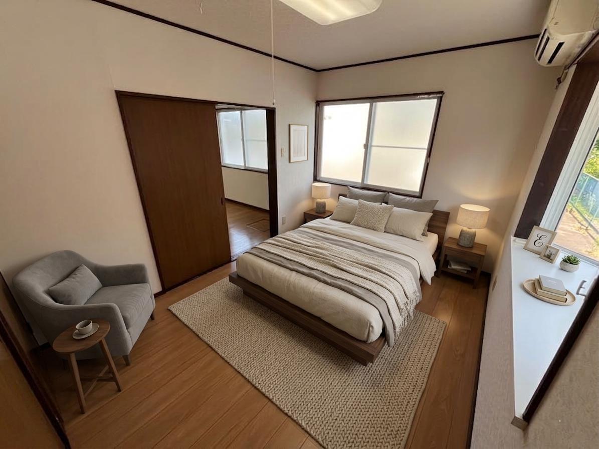 居室・リビング　居室(AIによるステージングイメージ)