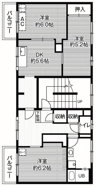 ビレッジハウス野幌11号棟の間取り