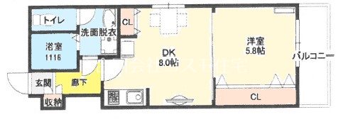 エクセレント久宝園の間取り