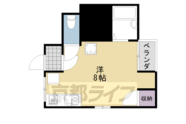 京都市西京区大枝塚原町のマンションの間取り