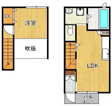 シアハウス木屋瀬の間取り