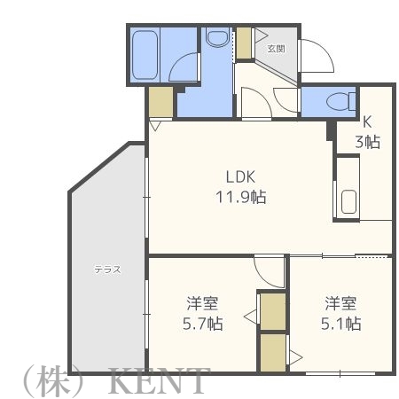 ブランシャール桑園の間取り