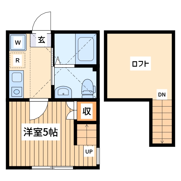 【相模原市南区北里のアパートの間取り】