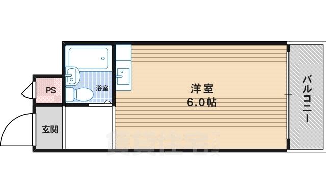 大阪市住吉区山之内のマンションの間取り