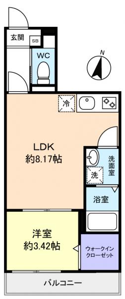 ＤｏｍｕｓＦｅｌｉｃｉｔａｓ勝田台（ドムスフェリキタス）の間取り