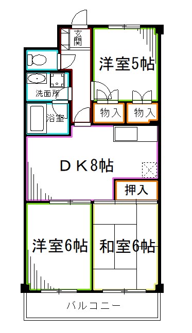 杉並区今川のマンションの間取り