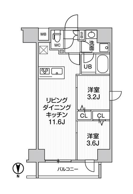 台東区清川のマンションの間取り