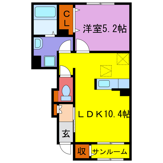 フェリア中仁野の間取り