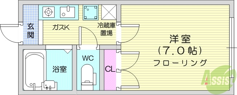 コートパレス千代田の間取り