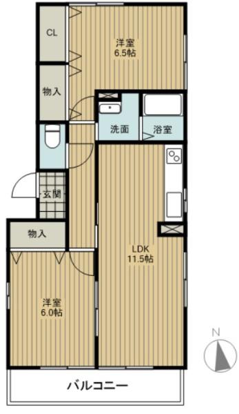 フォンテーヌ壱番館の間取り