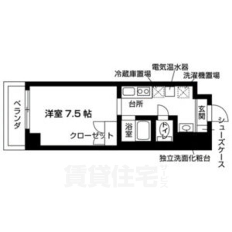 京都市上京区上御霊中町のマンションの間取り