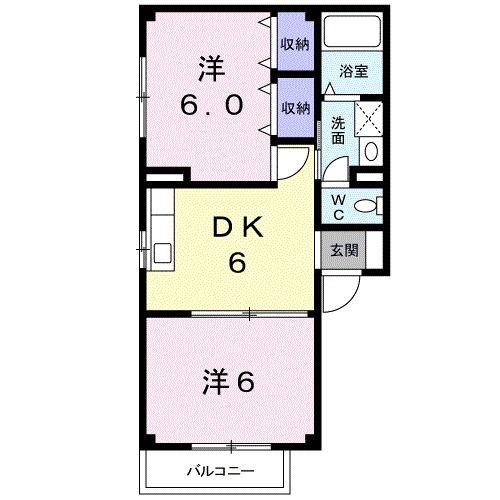 名取市植松のアパートの間取り