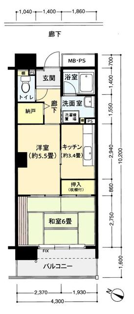 フロール山田町第1の間取り