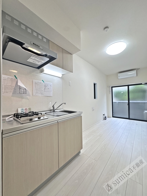 キッチン　ガス２口コンロ完備♪