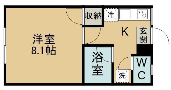 ウィンディ上野山Cの間取り写真