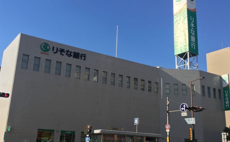 銀行　りそな銀行 萩ノ茶屋支店（銀行）まで255m