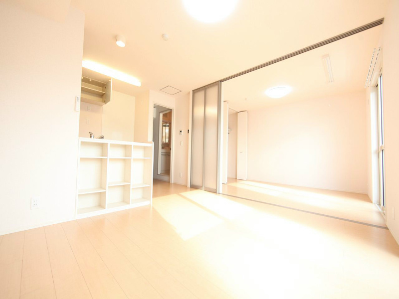 居室・リビング　ＬＤＫ11.4帖　洋室6.1帖とつなげても仕切っても使えます