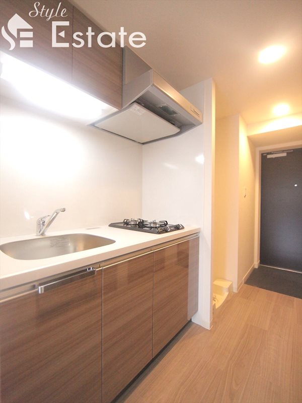 キッチン　システムキッチン　ガスコンロ二口付