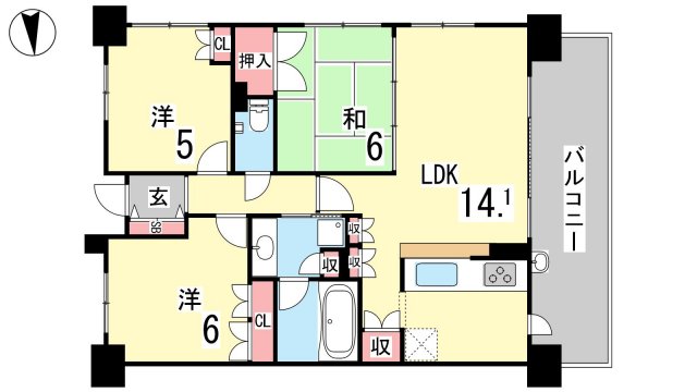 セイワパレスレジデンス御影の間取り写真