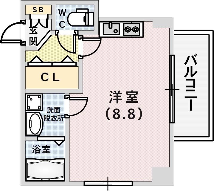エスリード中山手県庁前の間取り写真