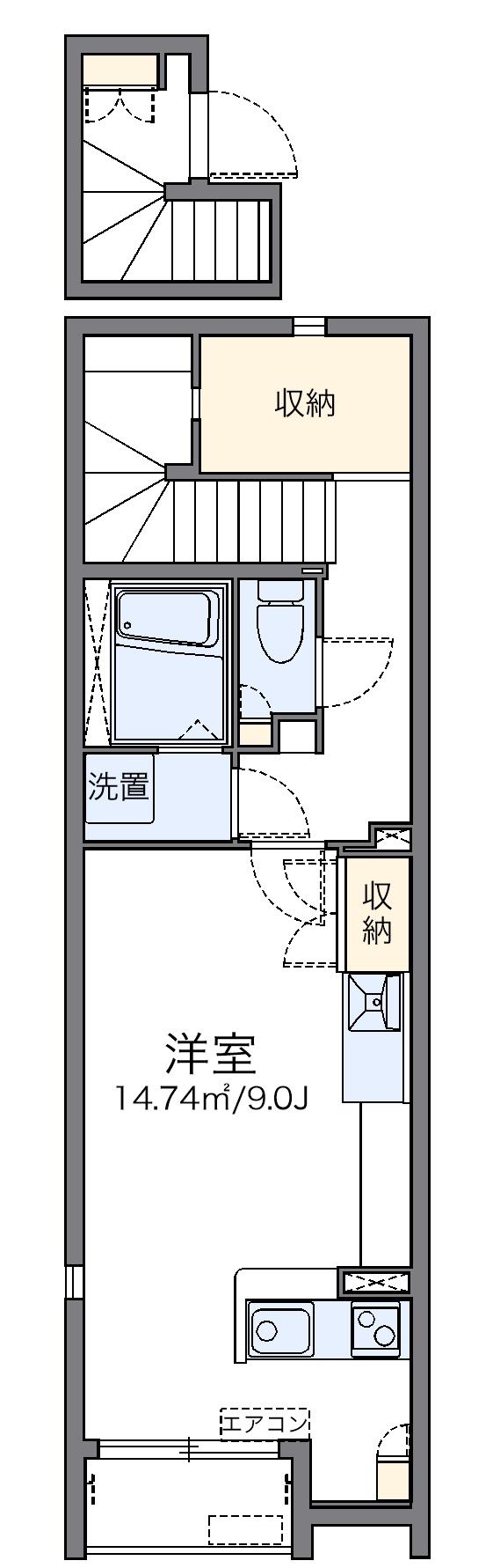 ＪＲ山陽本線 加古川駅 バス乗車時間：12分 最寄りバス停で下車 徒歩8分 2階建 築12年の間取り写真