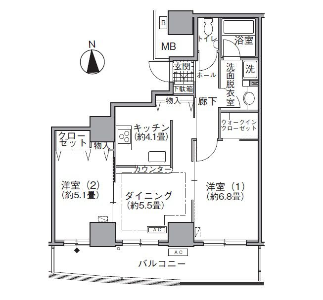 アクティ汐留の間取り写真