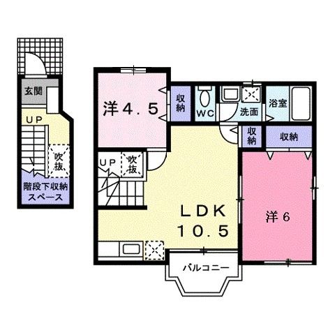 ＪＲ山陽本線 本郷駅 徒歩11分 2階建 築27年の間取り写真