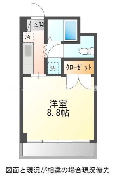 ワンルームハラマキIIの間取り写真