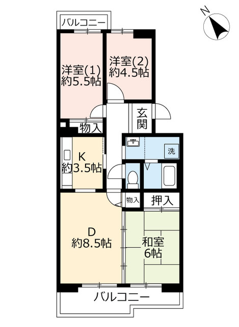 UR若山台第4の間取り写真
