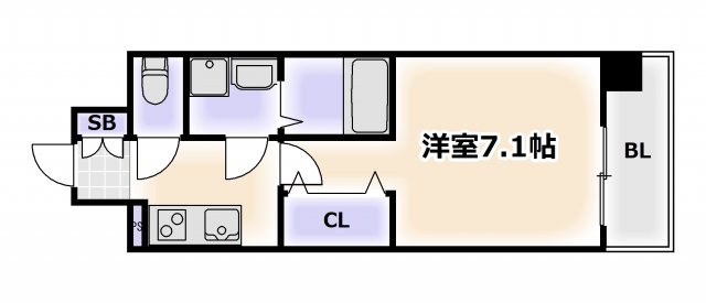 ワールドアイ難波南PORTAの間取り写真