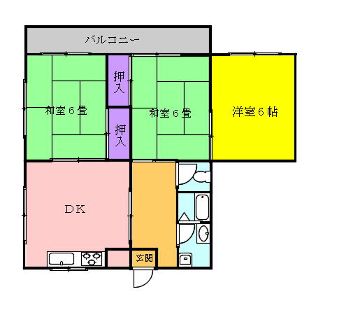 コーポ八坂野の間取り