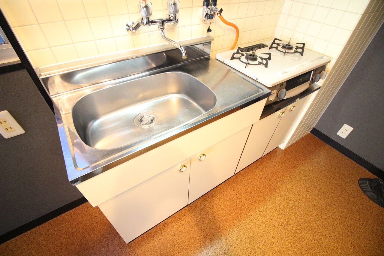 キッチン　ガスコンロ付き！