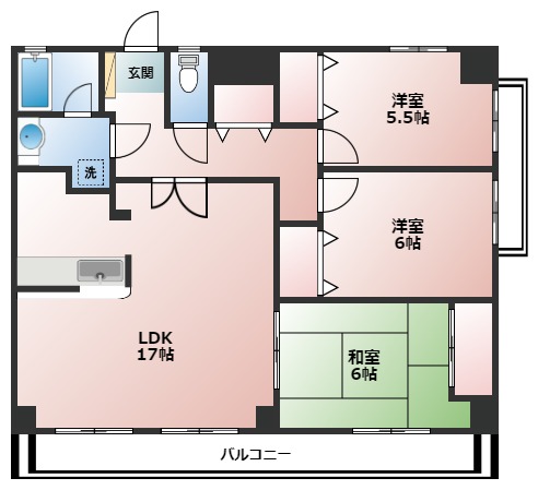 小田原市久野のマンションの間取り