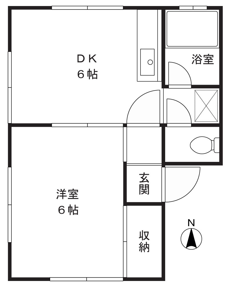 朝倉荘の間取り