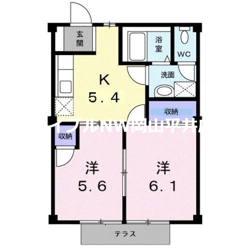 備前市吉永町吉永中のアパートの間取り