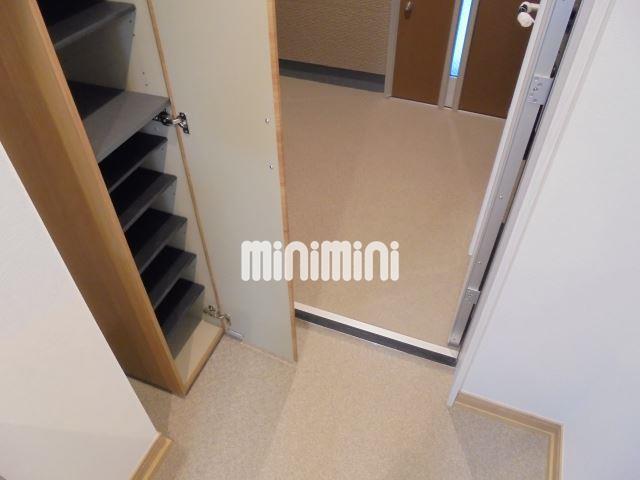 玄関　下駄箱、、、単身には十分な収納力です。。。