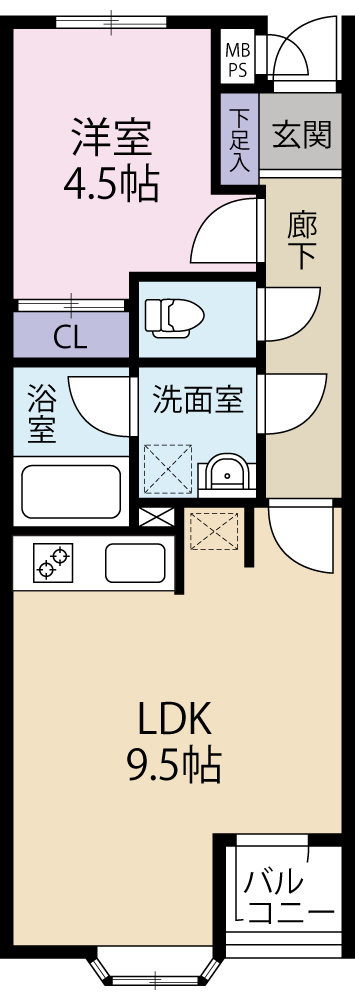 シティパル旭ケ丘の間取り