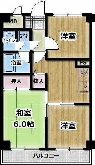 横浜市鶴見区栄町通のマンションの間取り