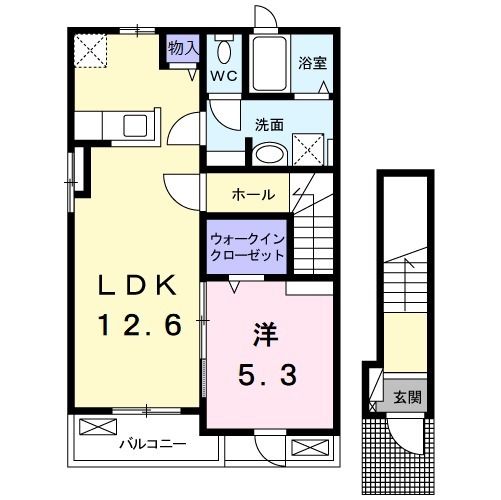 ローマアリエス．Ｄの間取り