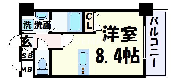 プレサンス三宮東アルバーナの間取り