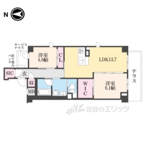 グランドマスト奈良学園前の間取り