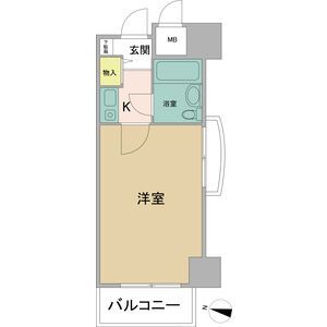 神戸市中央区割塚通のマンションの間取り