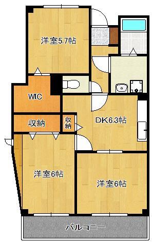 フォンテーヌ徳力の間取り