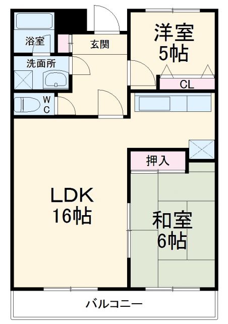 千葉市稲毛区稲毛東のマンションの間取り